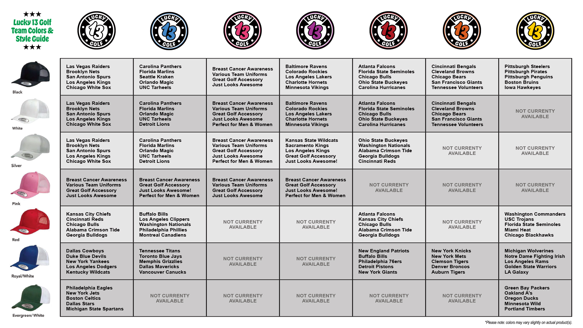 Lucky 13 Golf Fan Guide